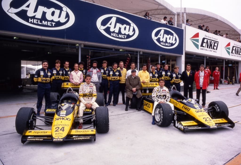 1987 Nannini, Campos, Minardi F1 team 
